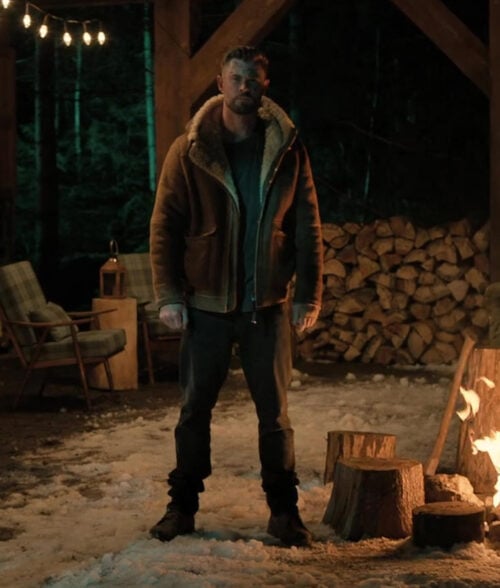 Extraction 2 Chris Hemsworth Tyler Suede Leather Jacket