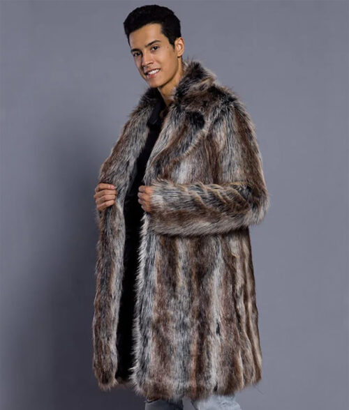 Floyd Black and Brown Mink Fur Coat