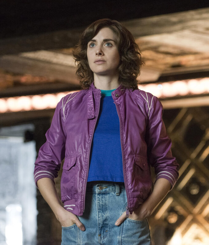 Glow Alison Ruth Wilder Purple Leather Jacket