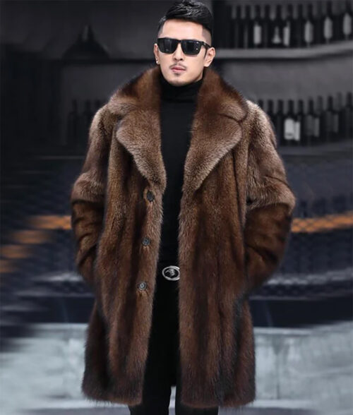 Harold Brown Faux Mink Fur Coat