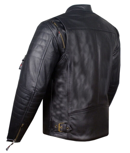 Hayden Men's Black Urbane Leather Racer Jacket