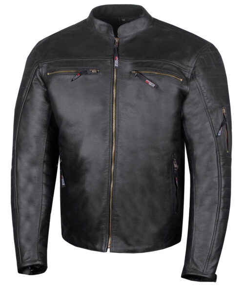 Hayden Men's Black Urbane Leather Racer Jacket