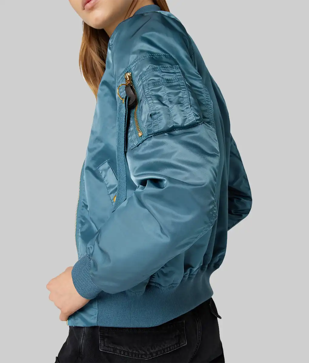 Heidi Klum Cropped Bomber Jacket