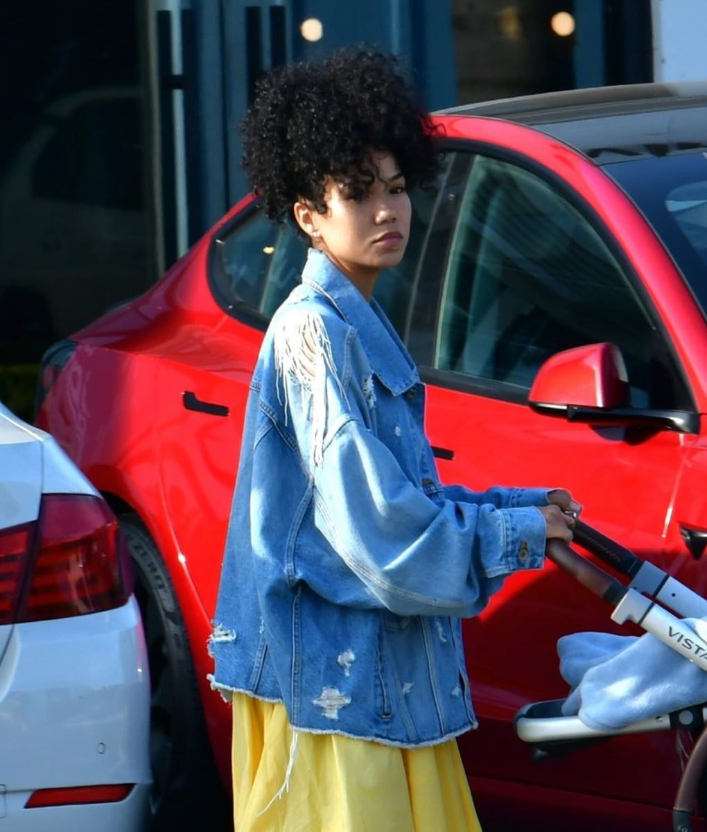 Jhené Aiko Distressed Denim Jacket