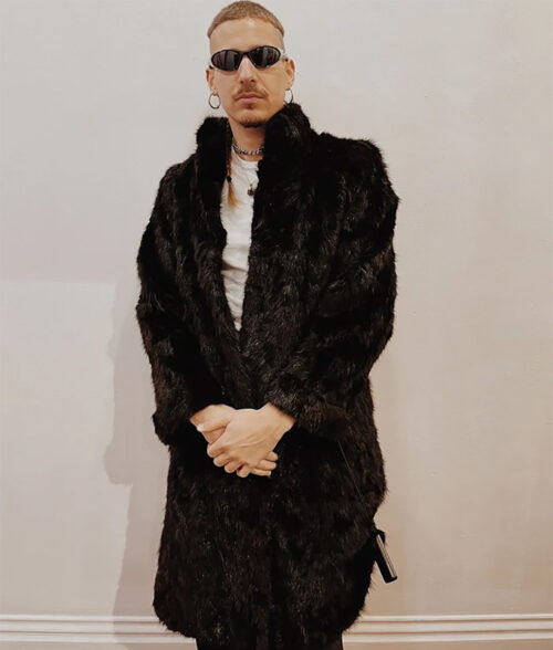 Kyle Black Mink Fur Coat