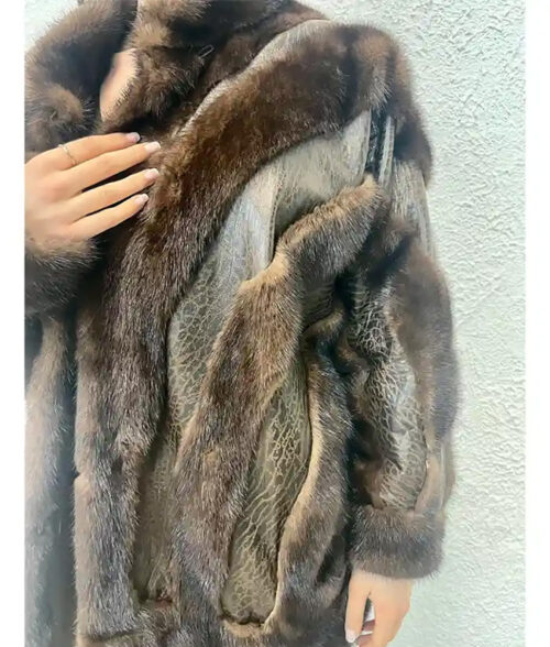 Lily Real Leather with Mink Fur Coat