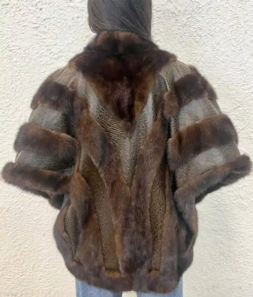 Lily Real Leather with Mink Fur Coat
