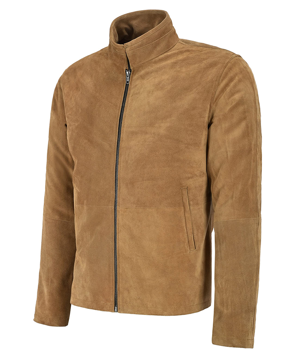 Louis Men's Brown Western Casual Cowboy Soft Suede Jacket