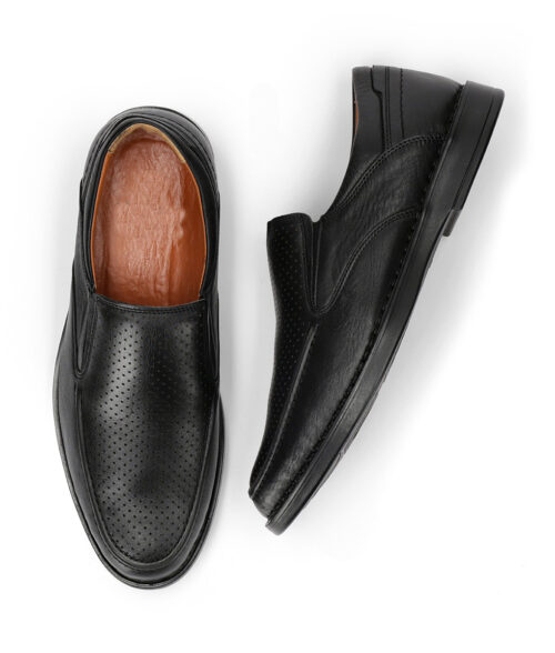 Grant Mens Black Leather Loafer