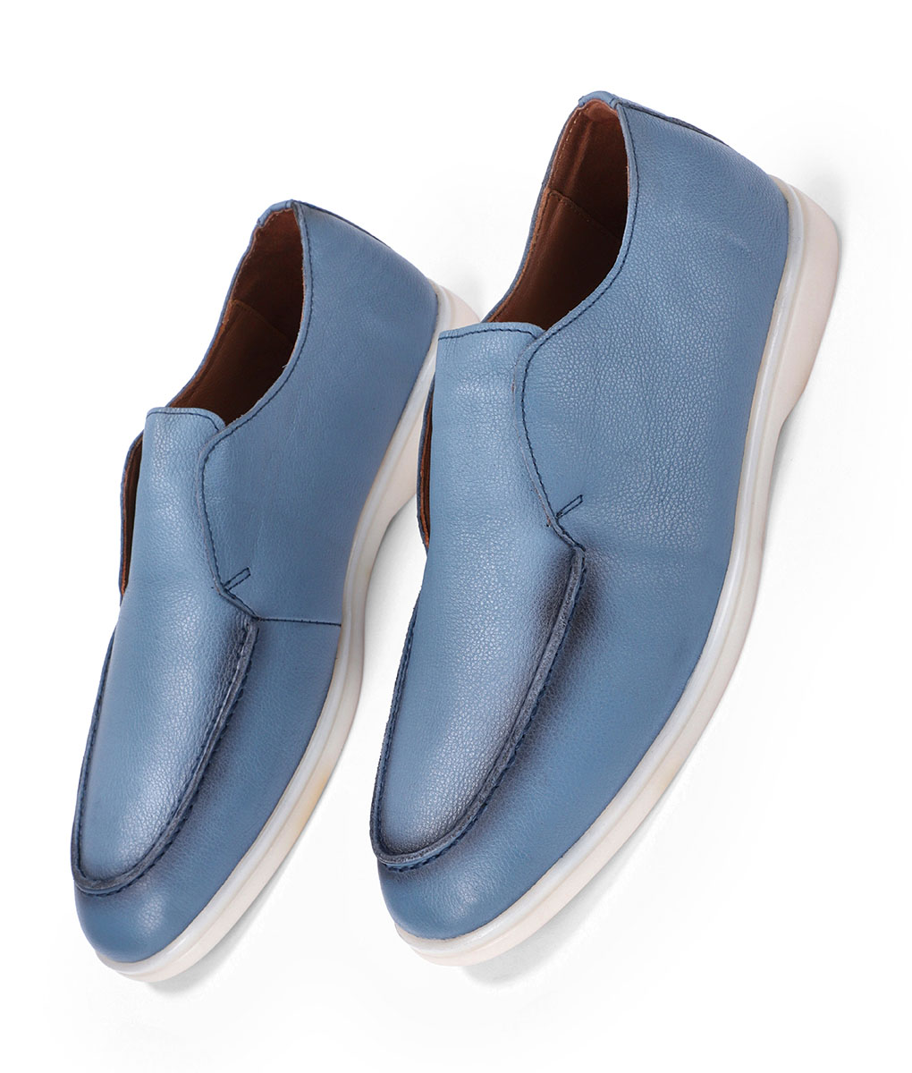 mens blue slip on shoes