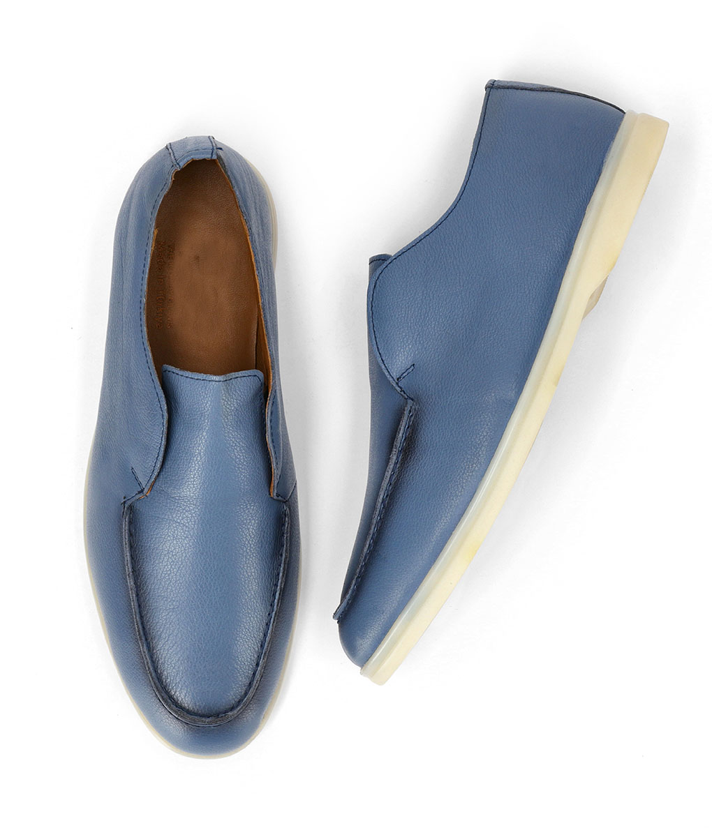 mens blue slip on shoes