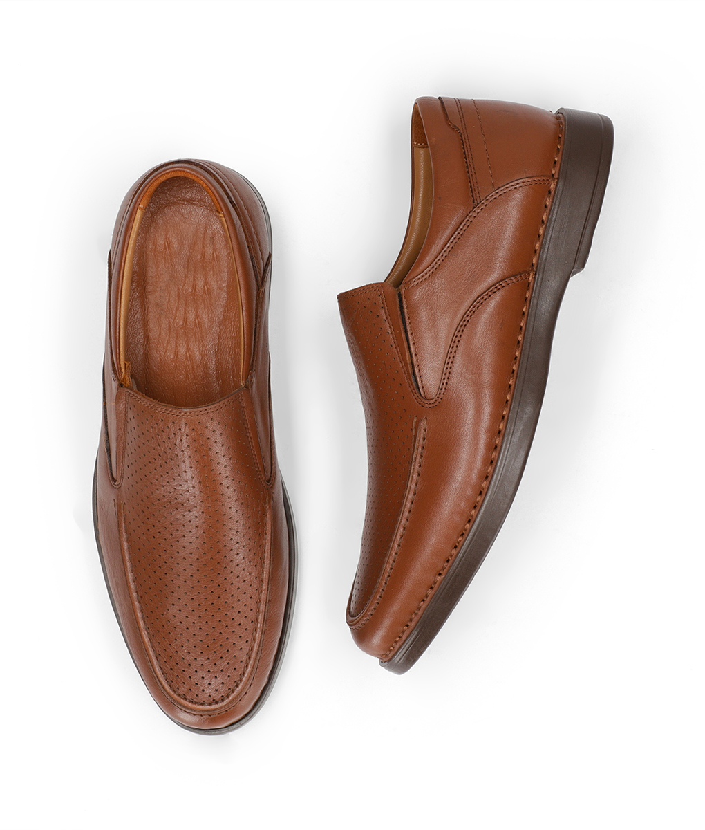 Grant Mens Brown Leather Loafer