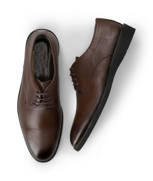 Peter Men's Brown Leather Brogue Derby Shoe Peter Men's Brown Leather Brogue Derby Shoe