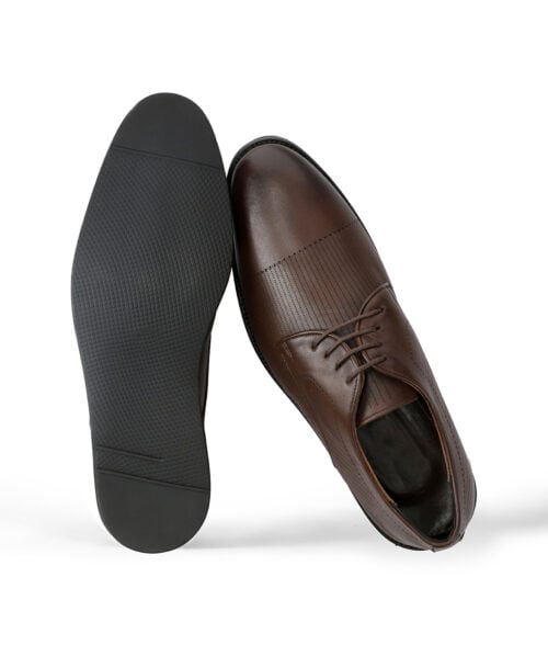 Men's Brown Leather Lace Up Formal Dress Shoes