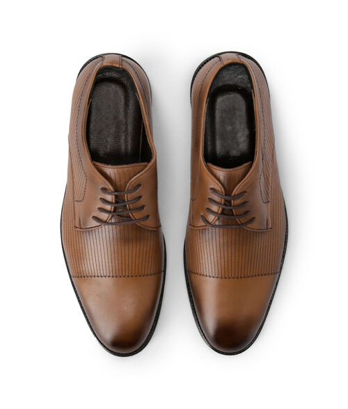 Peter Mens Tan Brown Leather Brogue Dress Shoe