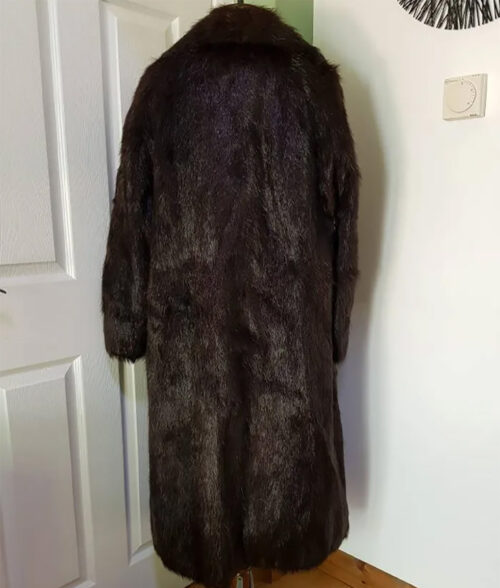 Mia Brown Faux Mink Fur Coat