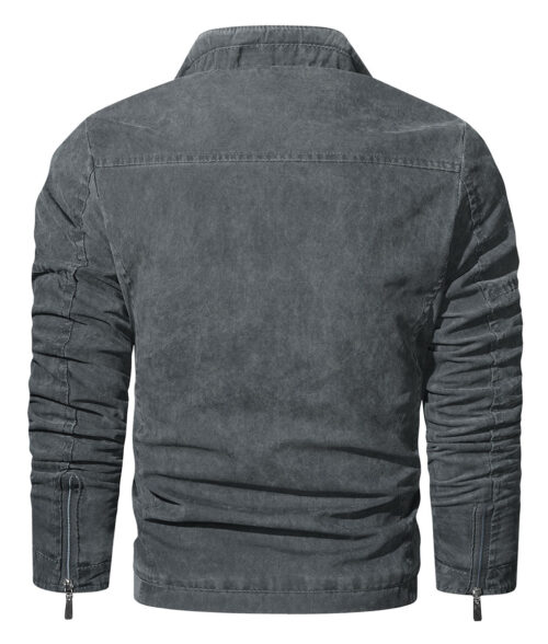 Paul Men's Gray Western Rider Suede Jacket