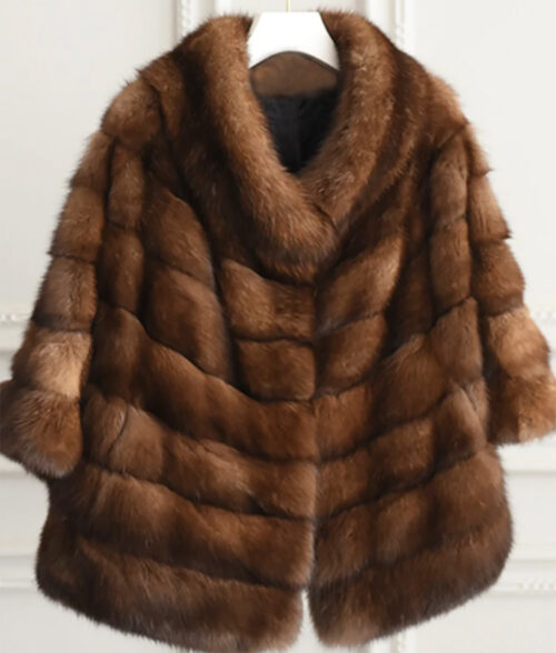 Stella Brown Faux Mink Fur Coat