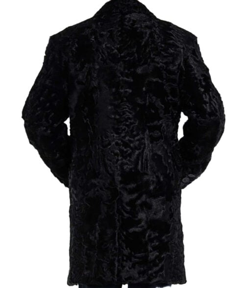 Travis Black Lamb Fur Coat