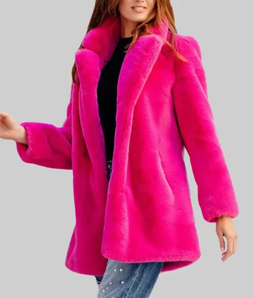 Zoey Pink Fur Coat
