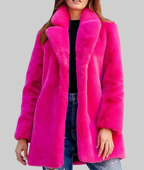 Zoey Pink Fur Coat