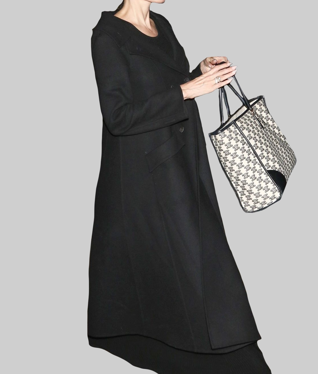 Angelina Jolie Black Trench Coat