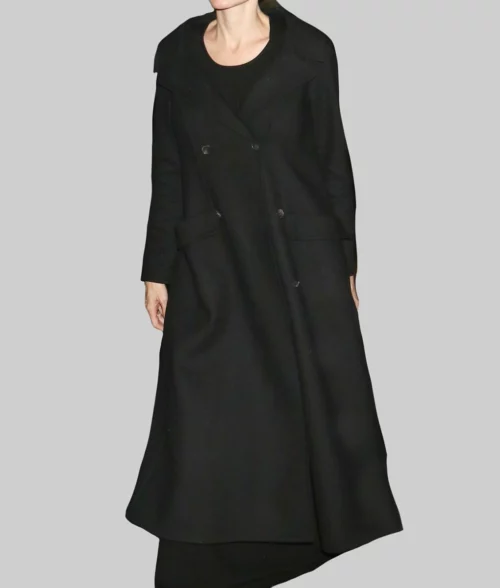Angelina Jolie Black Trench Coat