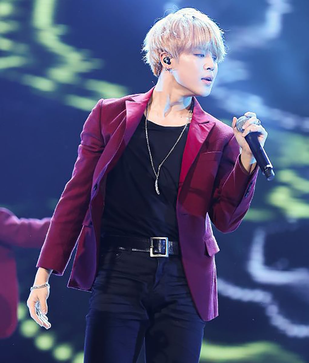 BTS Jimin Burgundy Blazer