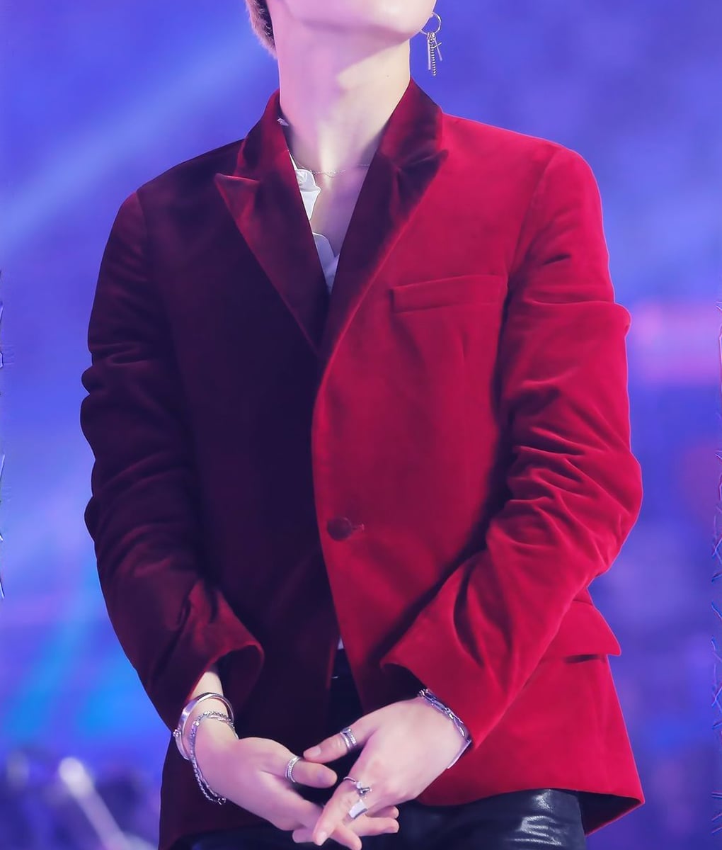 BTS Jimin Burgundy Blazer
