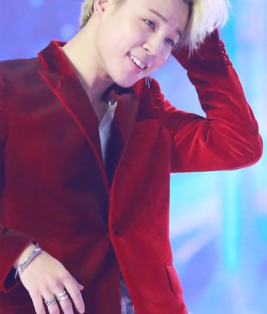 BTS Jimin Burgundy Blazer