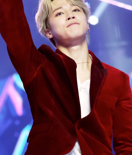 BTS Jimin Burgundy Blazer