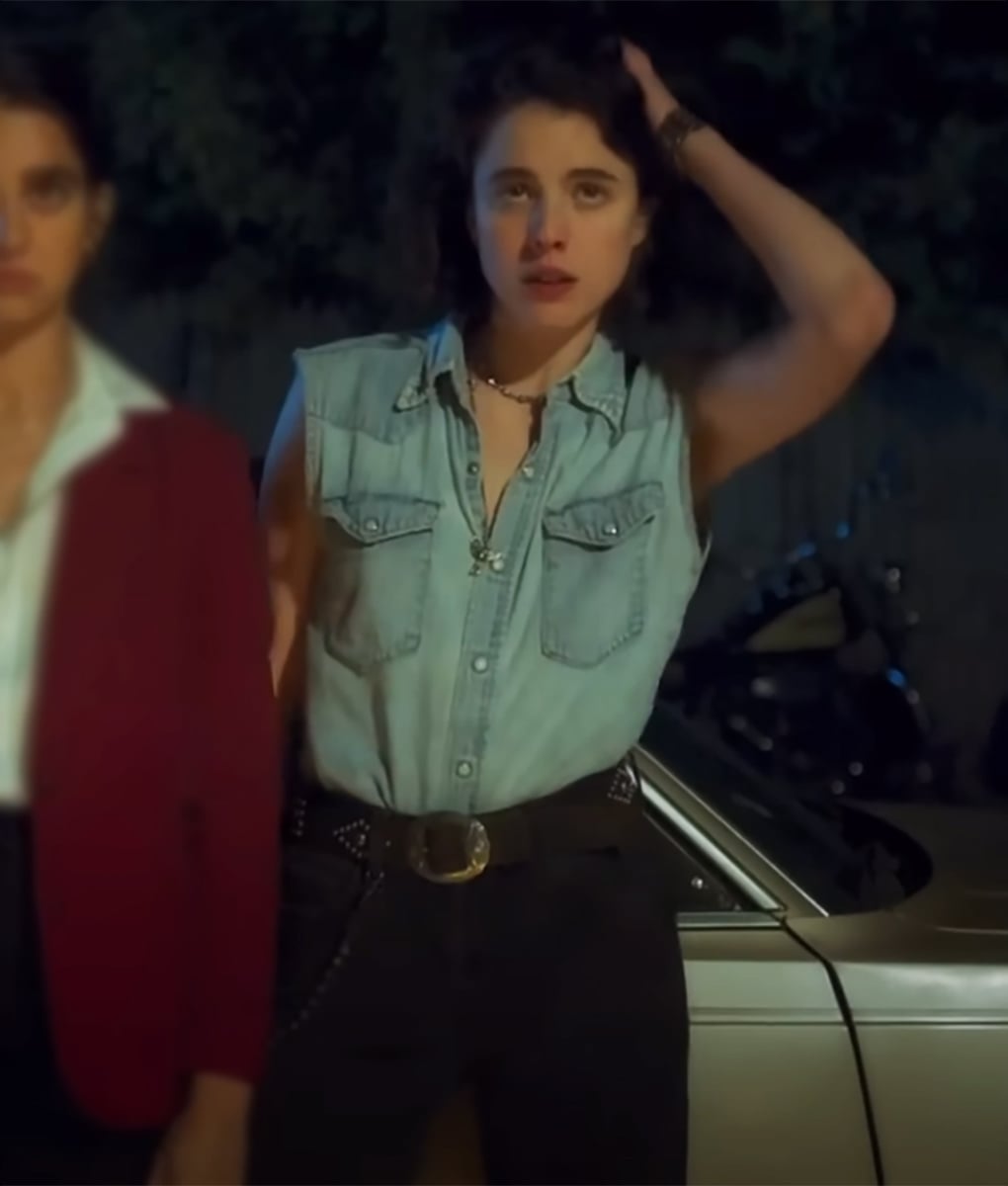 Drive-Away Dolls Margaret Qualley Jamie Denim Vest