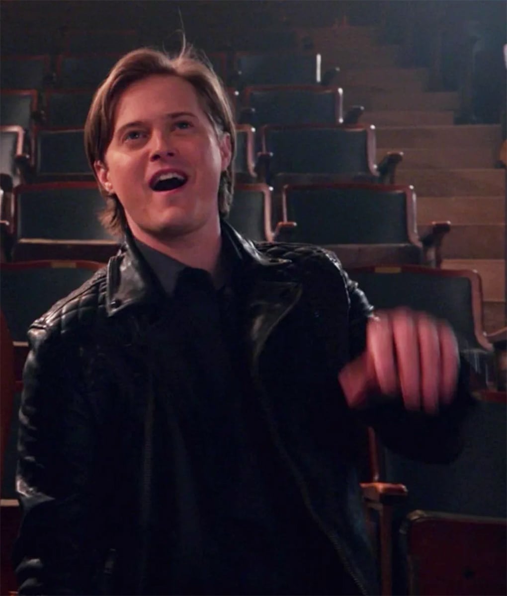 High School Musical Lucas Grabeel Black Leather Jacket
