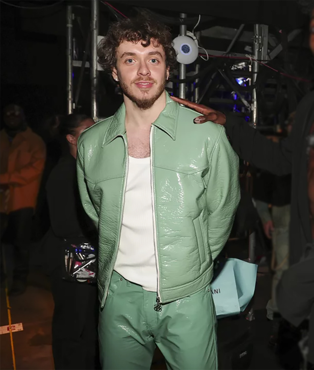 Jack Harlow Green Leather Jacket