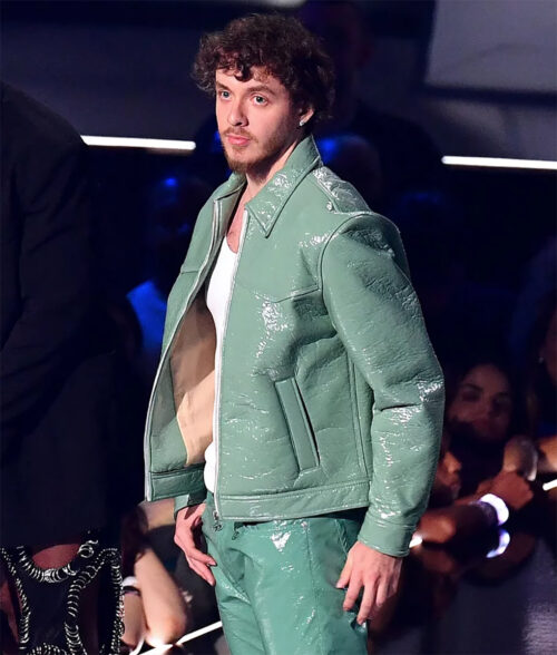 Jack Harlow Green Leather Jacket