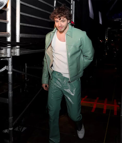 Jack Harlow Green Leather Jacket