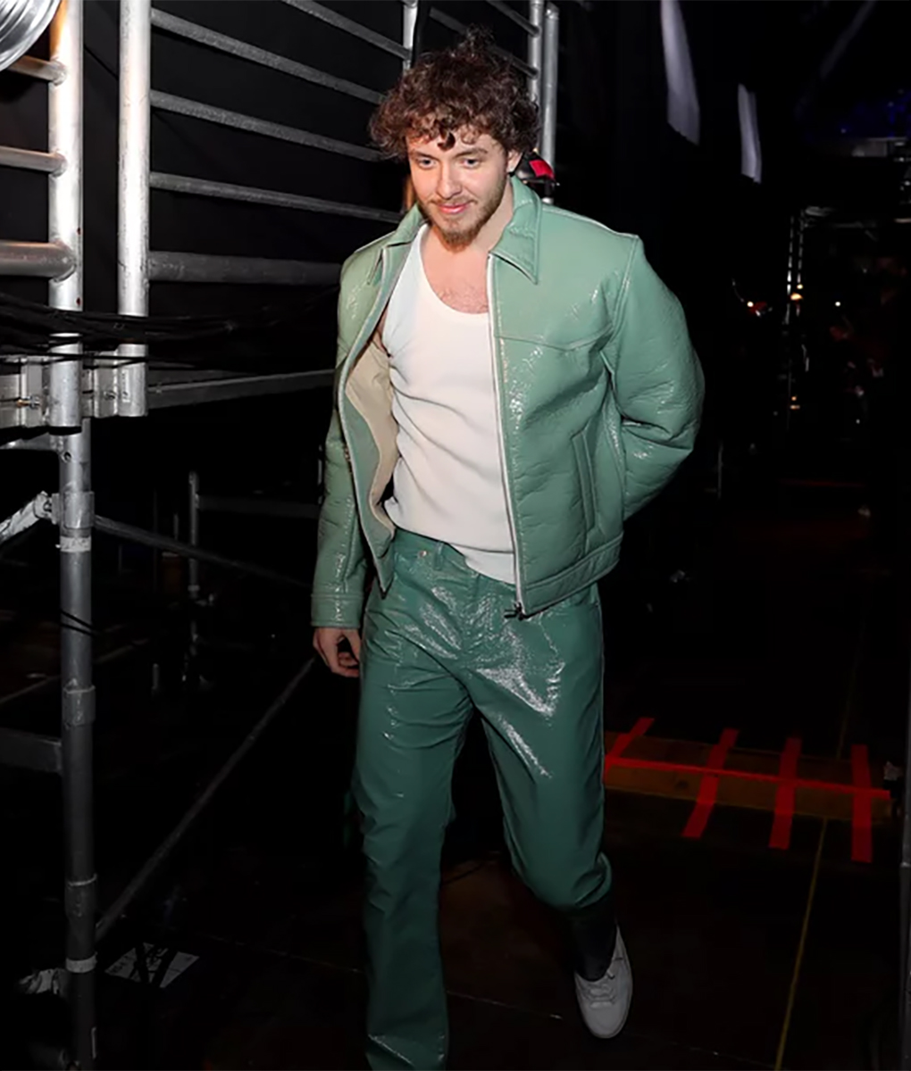 Jack Harlow Green Leather Jacket