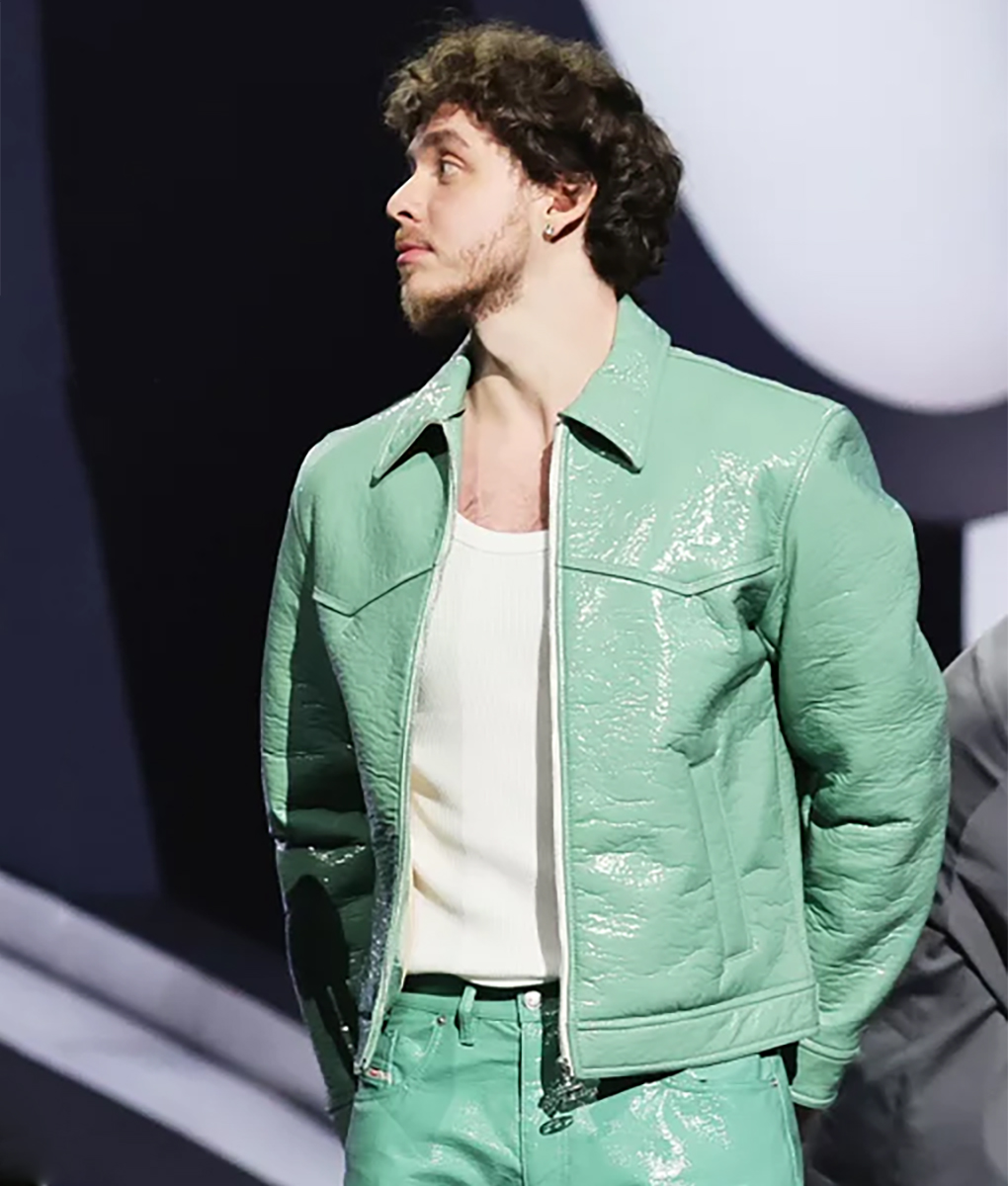 MTV Award Jack Harlow Green Leather Jacket