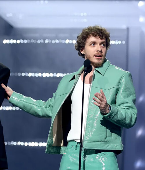 Jack Harlow Green Leather Jacket