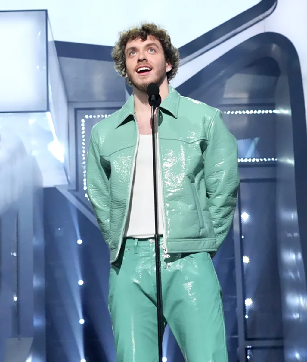 MTV Award Jack Harlow Green Leather Jacket