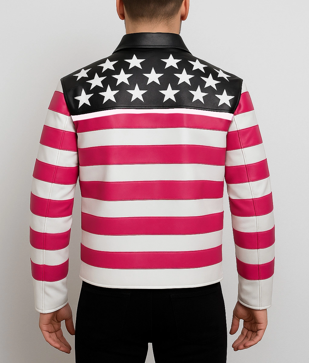 Lil Uzi Vert American Flag Jacket-BackView