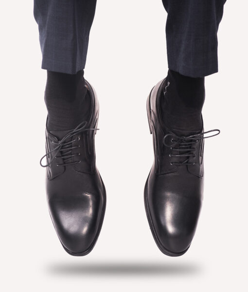 Clinton Men's Black Leather Derby Shoe Clinton Men's Black Leather Derby Shoe