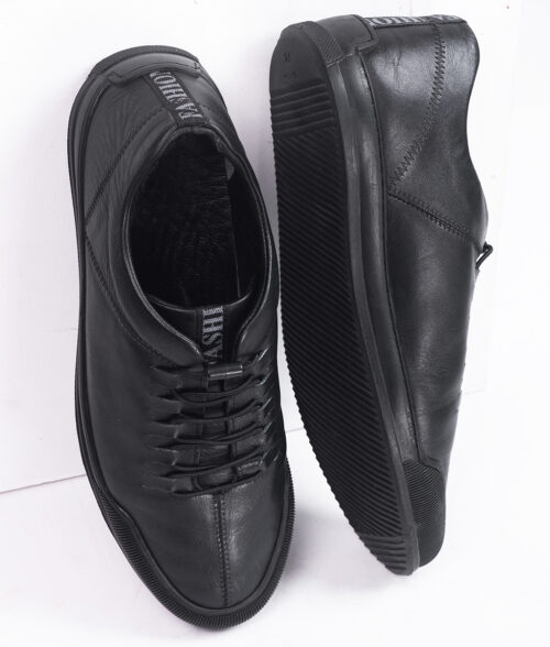 Griffin Mens Black Leather Sneaker