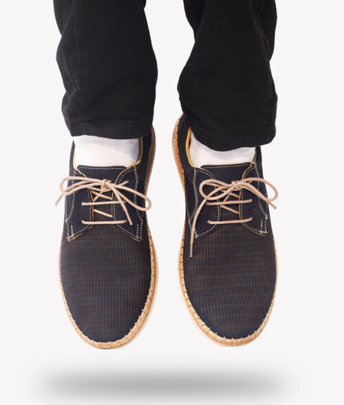 Adams Mens Navy Blue Leather Sneaker