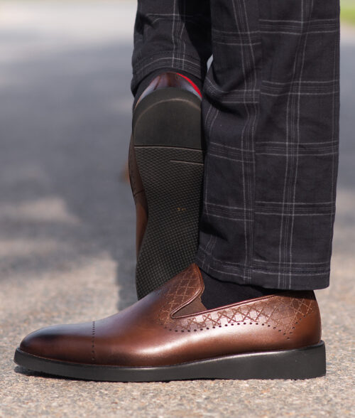 Men's Brown Leather Formal Dress Shoes