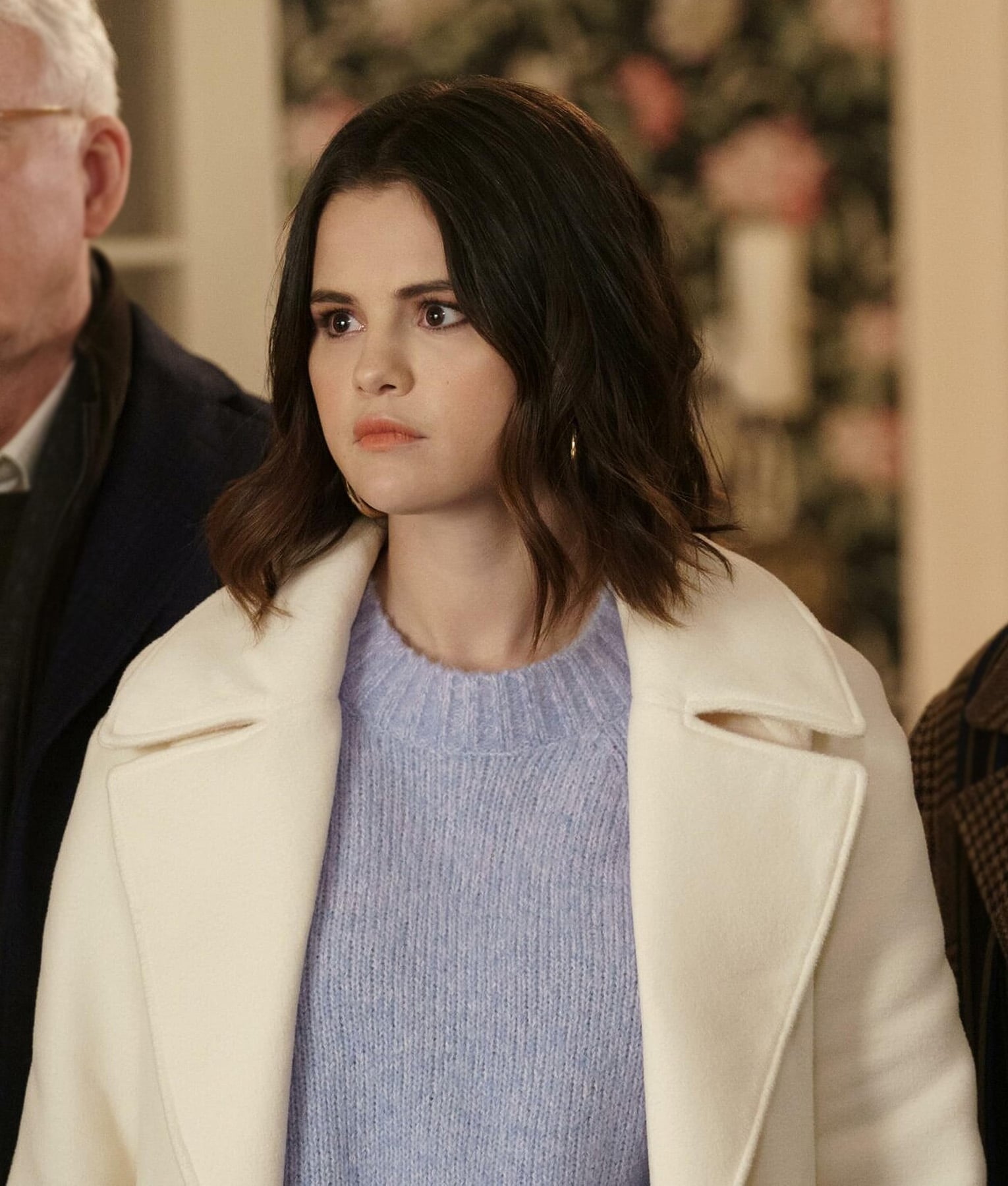 Only Murders in the Building Selena Gomez White Coat
