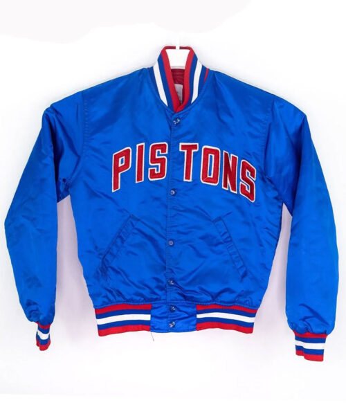 Piston Blue Satin Bomber Jacket