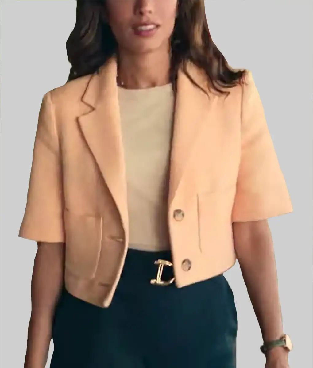 Who Is Erin Carter Peach Crop Blazer