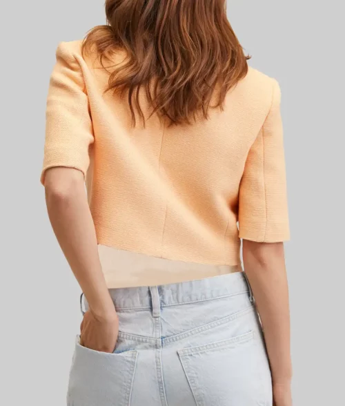 Who Is Erin Carter Peach Crop Blazer