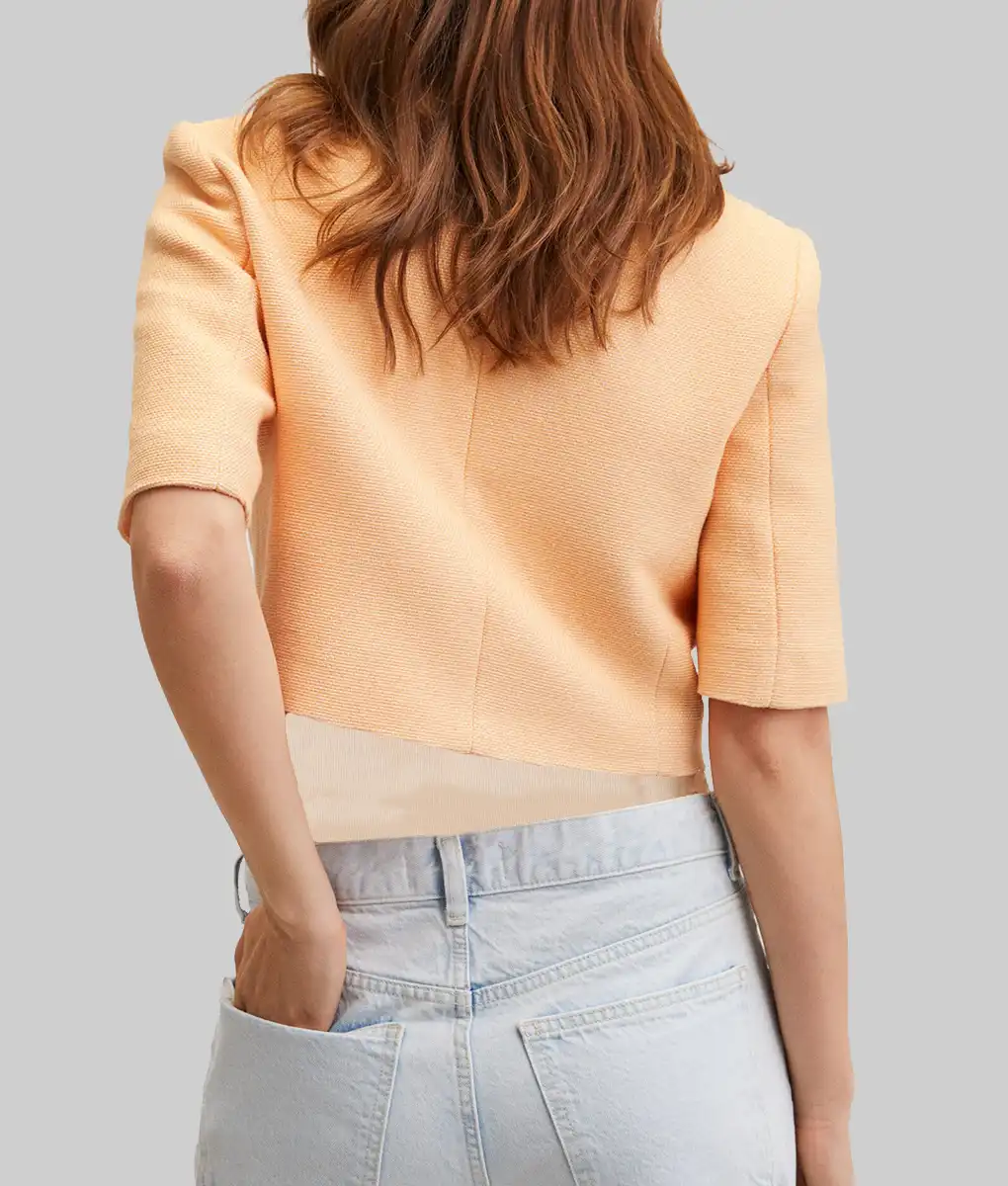 Who Is Erin Carter Peach Crop Blazer
